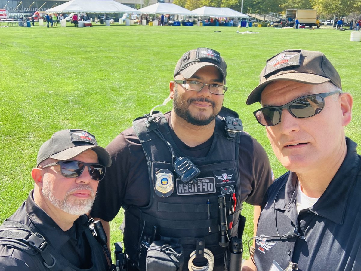 Del Rio Protective Services officers working the Hispanic Heritage Festival